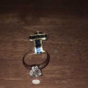 Vintage Unsigned Synthetic White Spinel Sterling Silver Ring Size 5.5